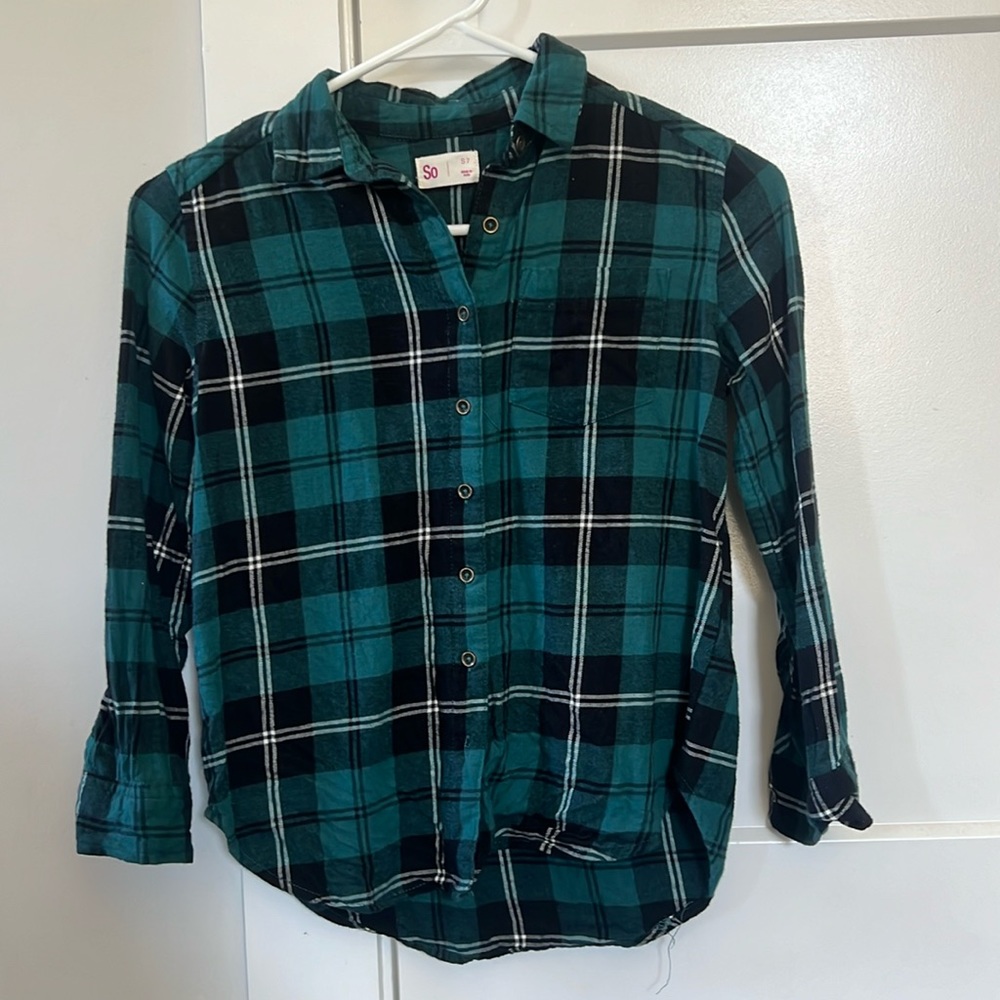 Girls Size 7 Flannel Shirt
